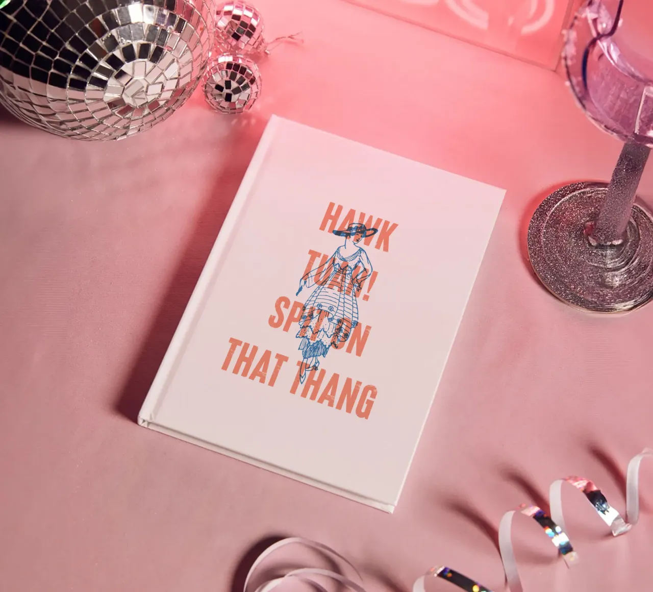 Hawk Tuah! Spit on that thang notebook by Vintagrafica
