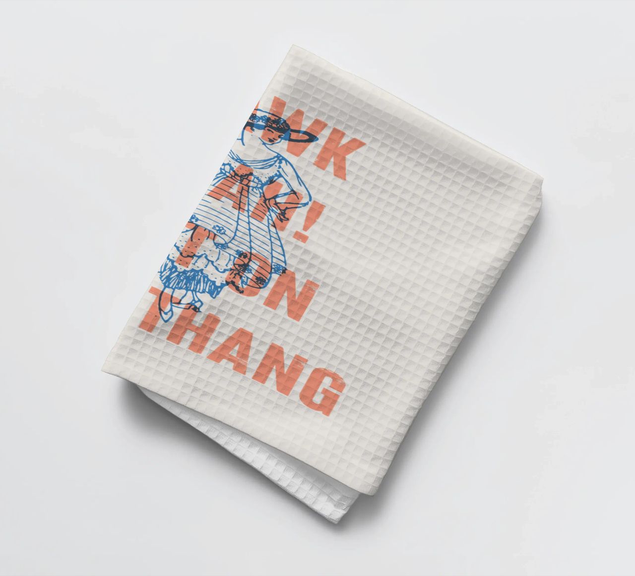 Hawk Tuah! Spuck auf das Ding Geschirrtuch von Vintagrafica