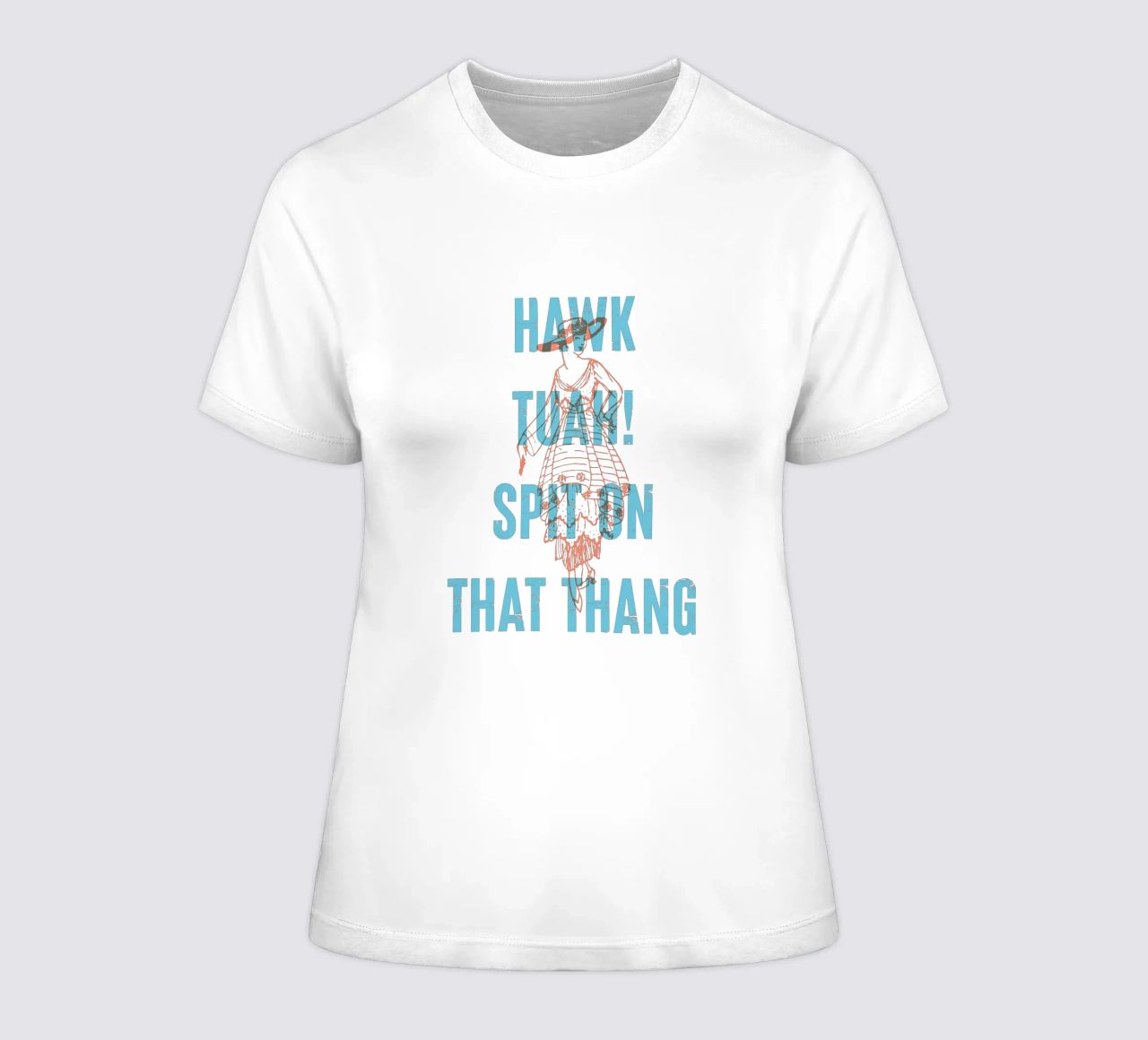 Hawk Tuah Spit on That Thang! Frauen T-Shirt von Vintagrafica