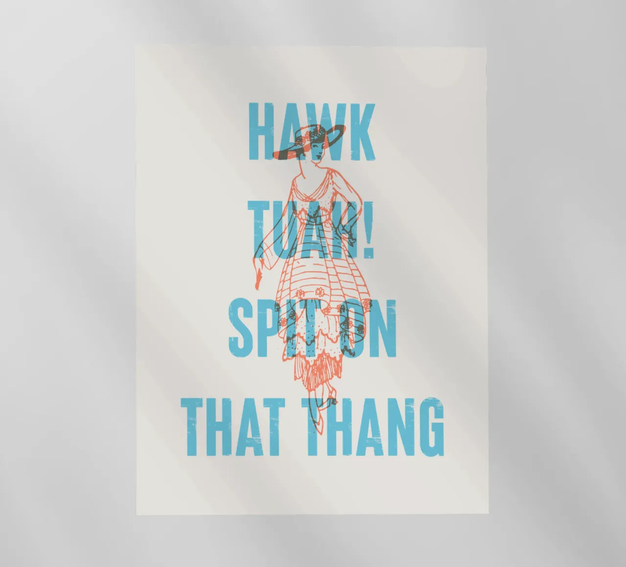 Hawk Tuah spuugt op dat ding! backlit folie van Vintagrafica