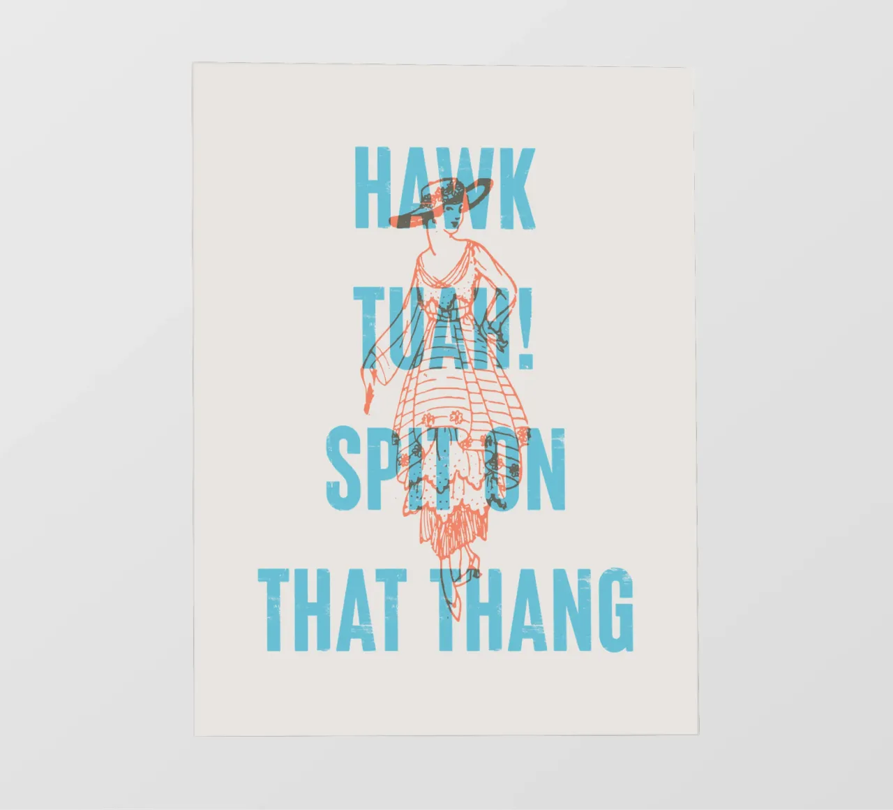 Hawk Tuah spuugt op dat ding! backlit folie van Vintagrafica