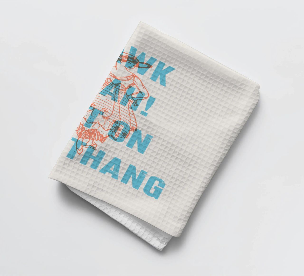 Hawk Tuah Spit on That Thang! Geschirrtuch von Vintagrafica