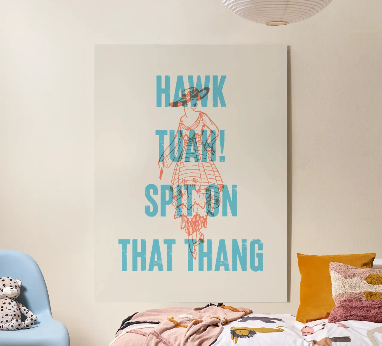 Hawk Tuah spuugt op dat ding! acryl van Vintagrafica