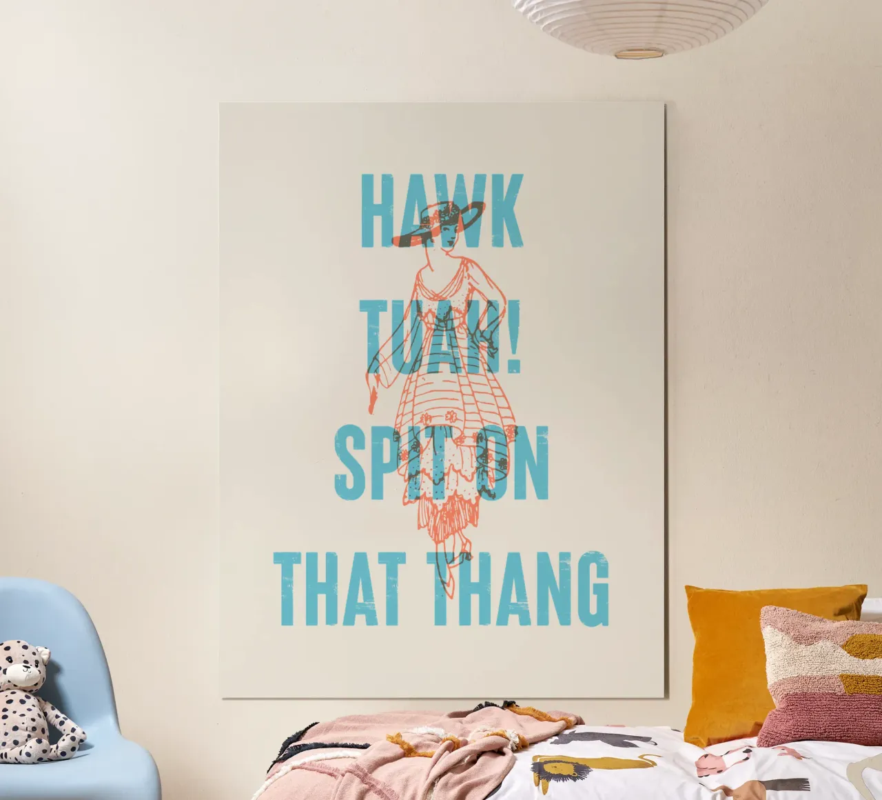 Hawk Tuah sputa su quel coso! carta hahnemühle da Vintagrafica