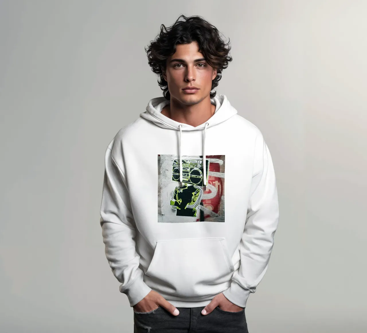 Hip Hop Head felpa con cappuccio da Flo Klein