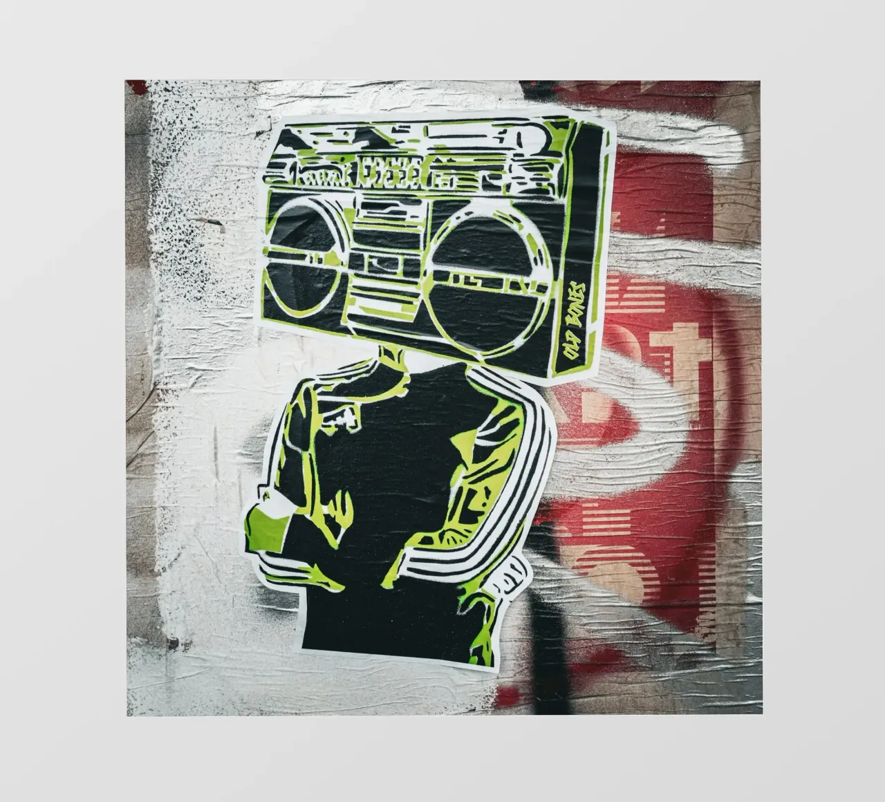 Hip Hop Head pellicola backlit da Flo Klein