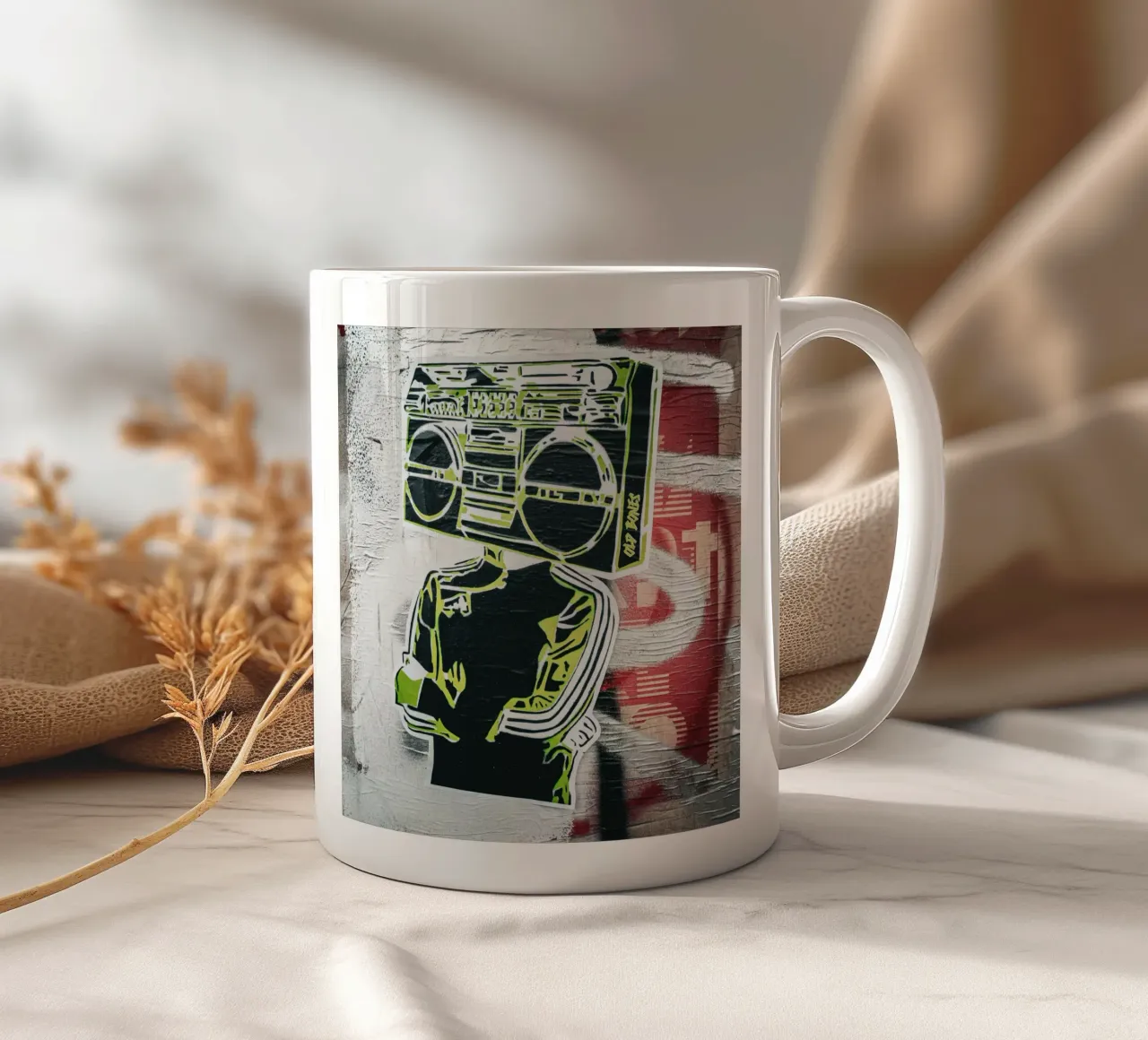 Hip Hop Head tazza in ceramica da Flo Klein
