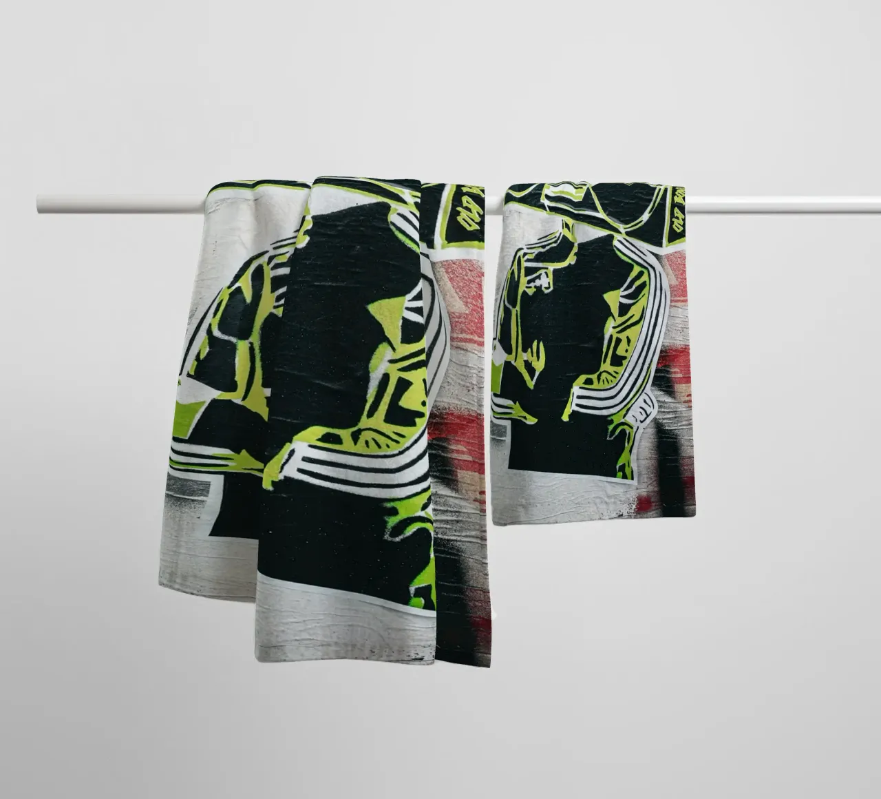 Hip Hop Head towel by Flo Klein