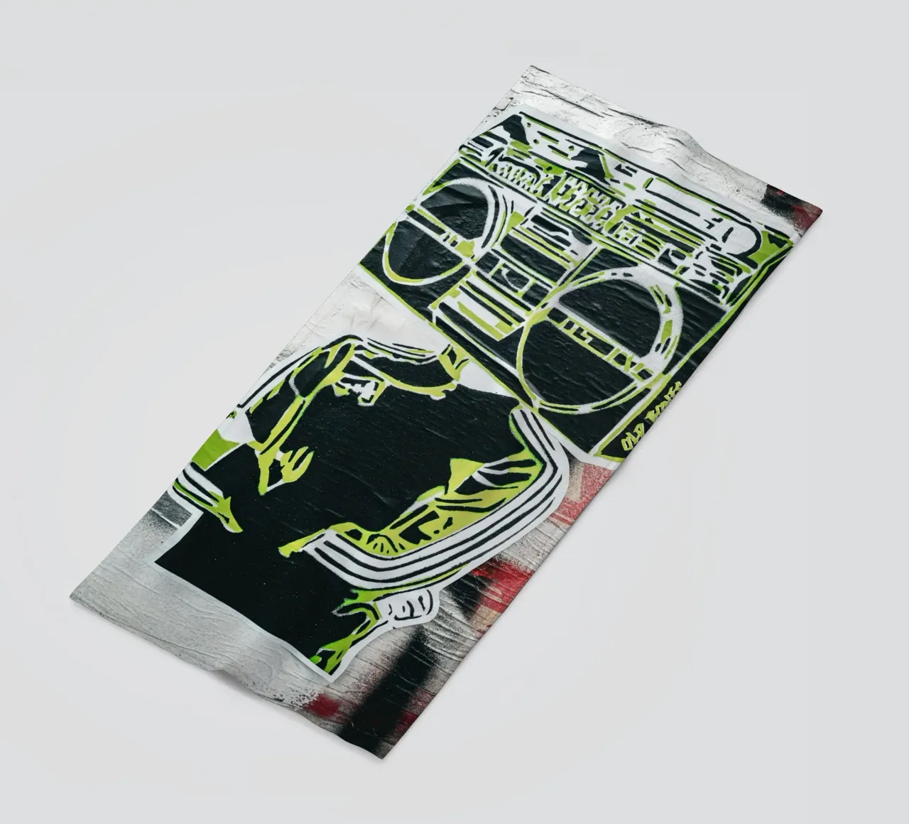 Hip Hop Head beach towel by Flo Klein