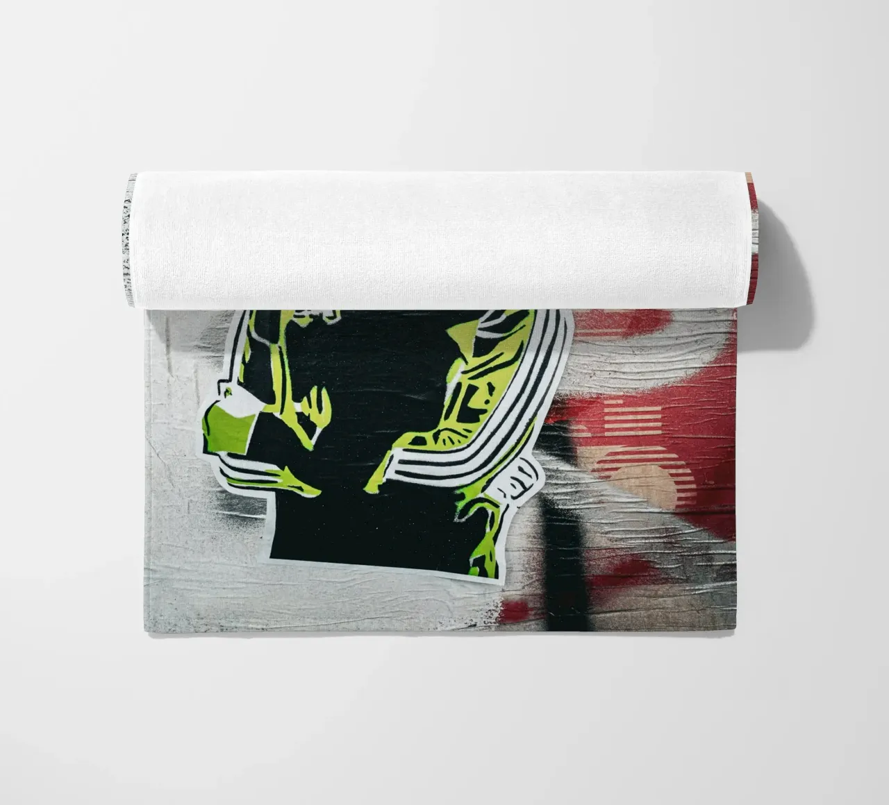 Hip Hop Head beach towel by Flo Klein
