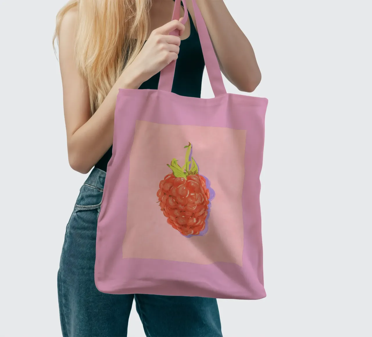 Raspberry tote bag by GigiRosado