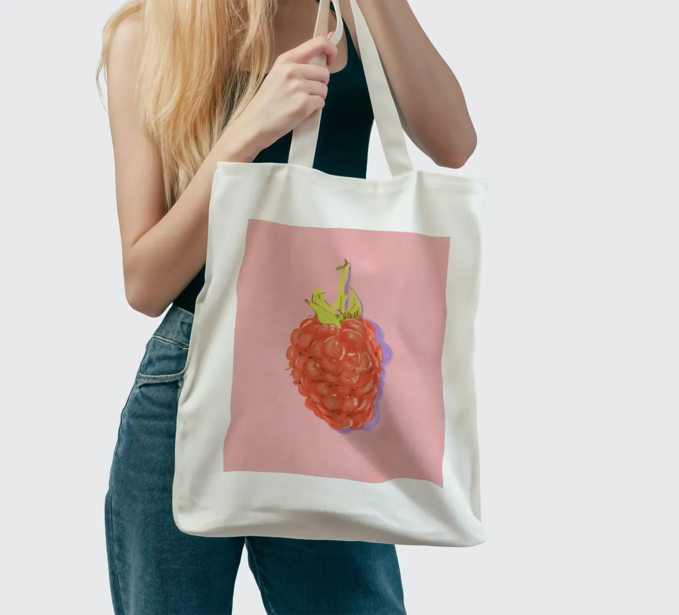 Raspberry tote bag by GigiRosado
