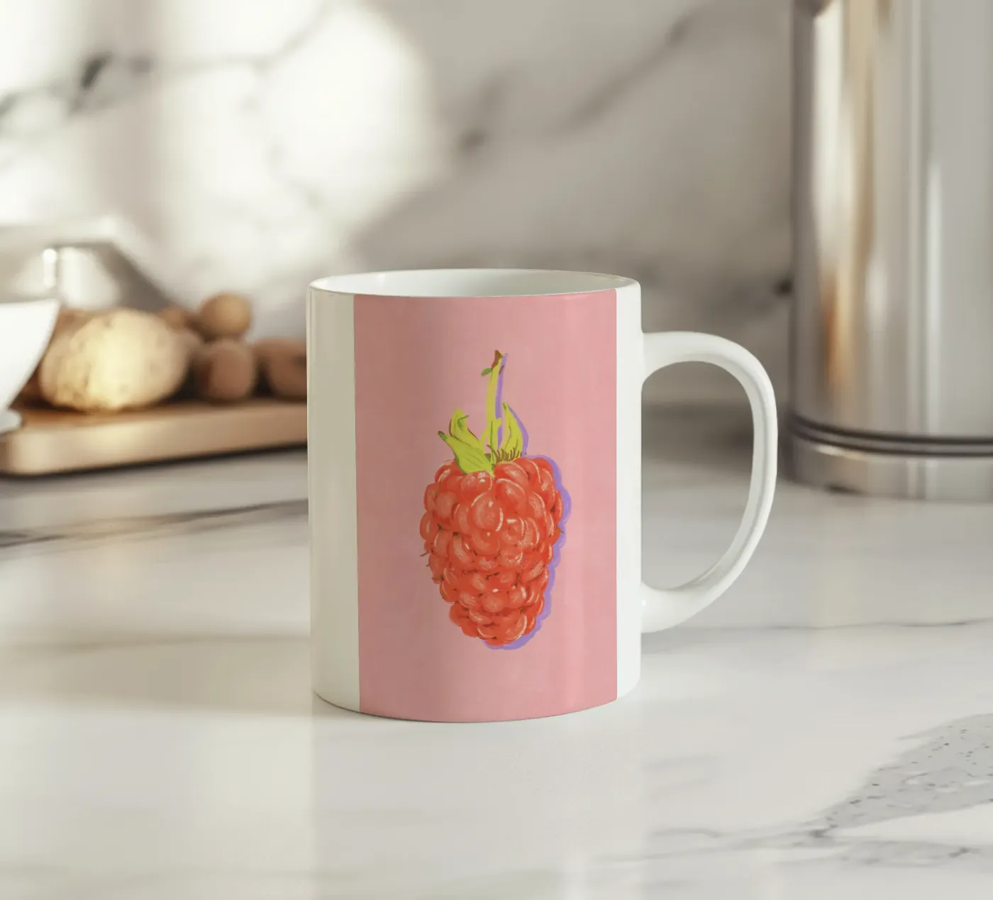Raspberry ceramic mug by GigiRosado