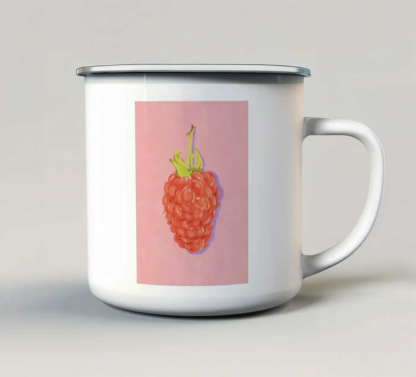 Raspberry enamel mug by GigiRosado