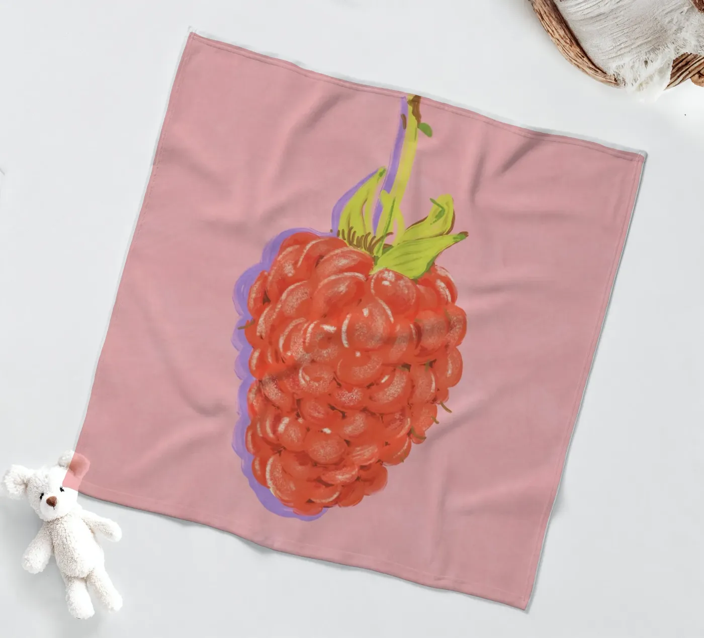 Raspberry fleece blanket by GigiRosado
