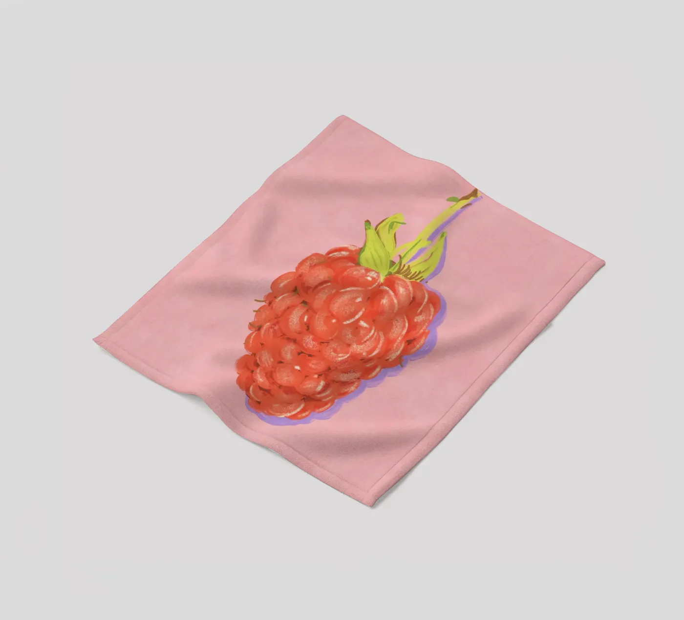 Raspberry fleece blanket by GigiRosado