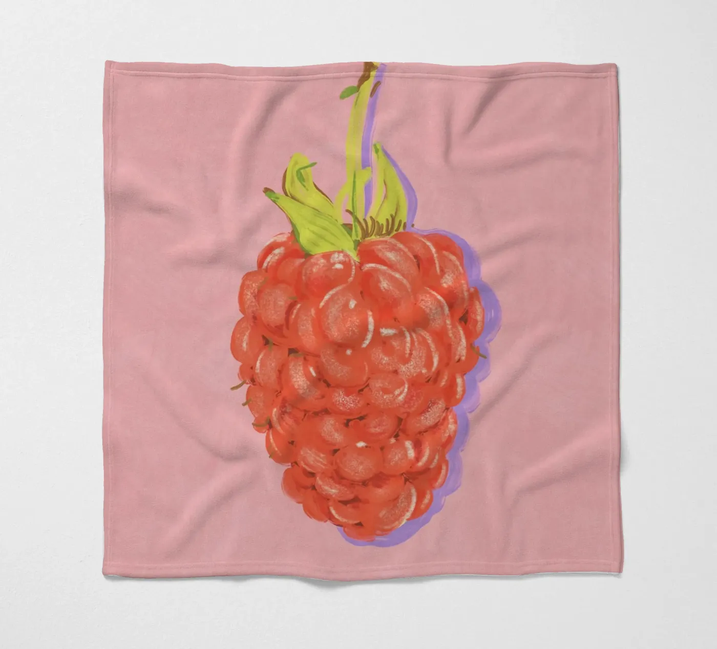 Raspberry fleece blanket by GigiRosado