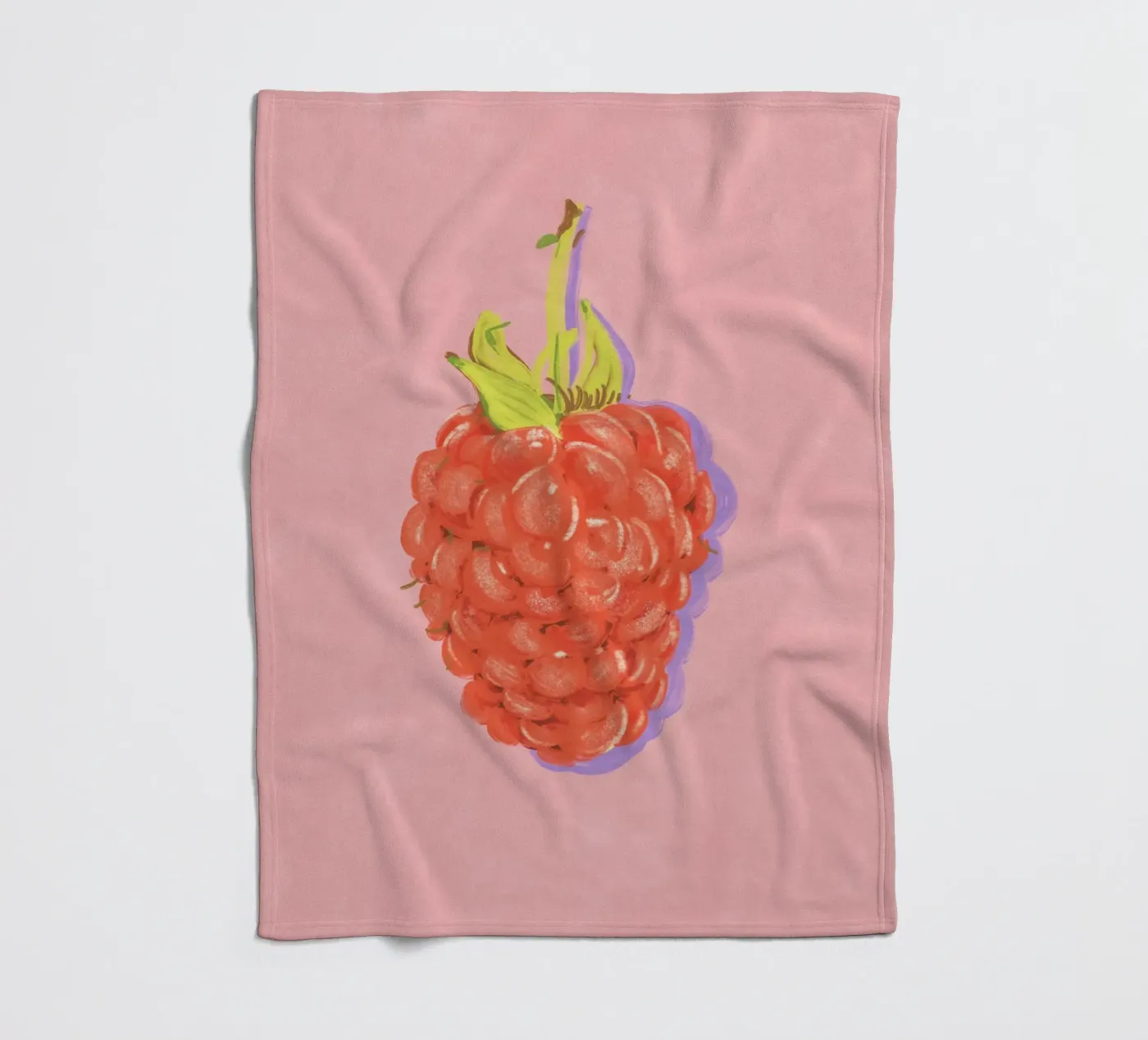 Raspberry fleece blanket by GigiRosado