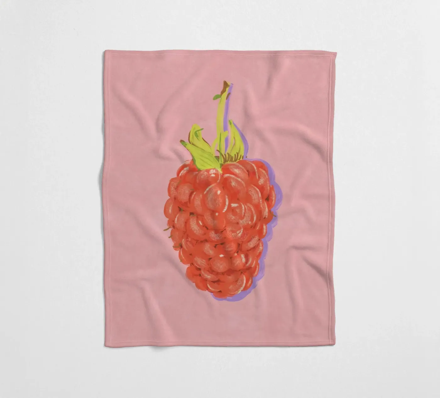 Raspberry fleece blanket by GigiRosado