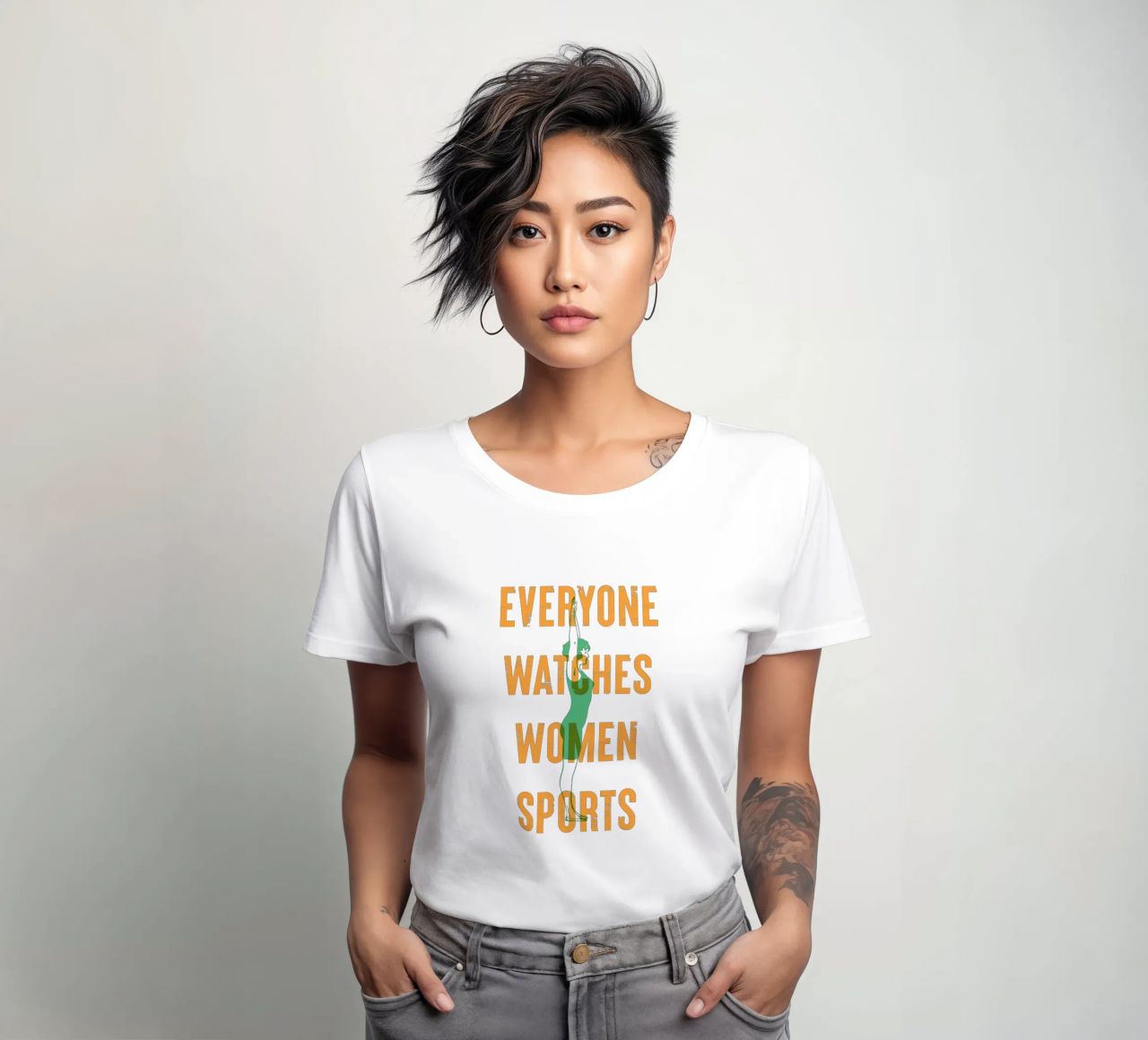 Alle schauen auf Frauensport Frauen T-Shirt von Vintagrafica