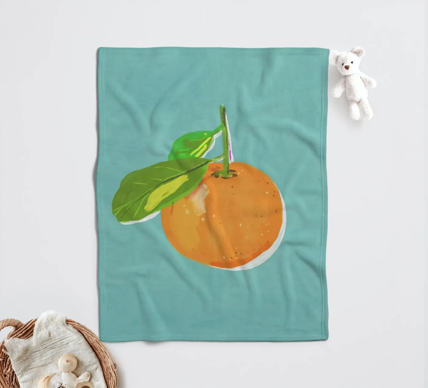 Orange Fleecedecke von GigiRosado