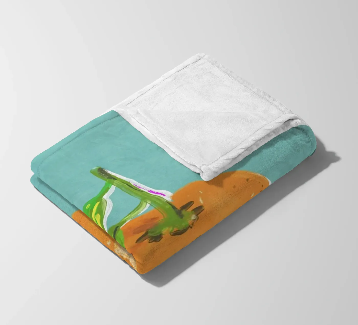 Orange Fleecedecke von GigiRosado