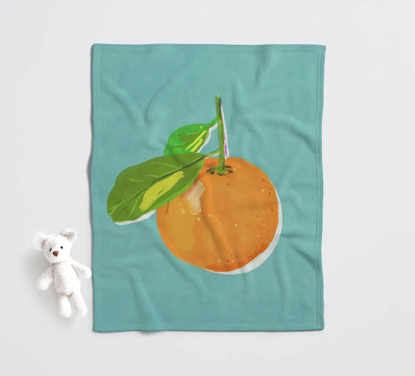 Orange Fleecedecke von GigiRosado