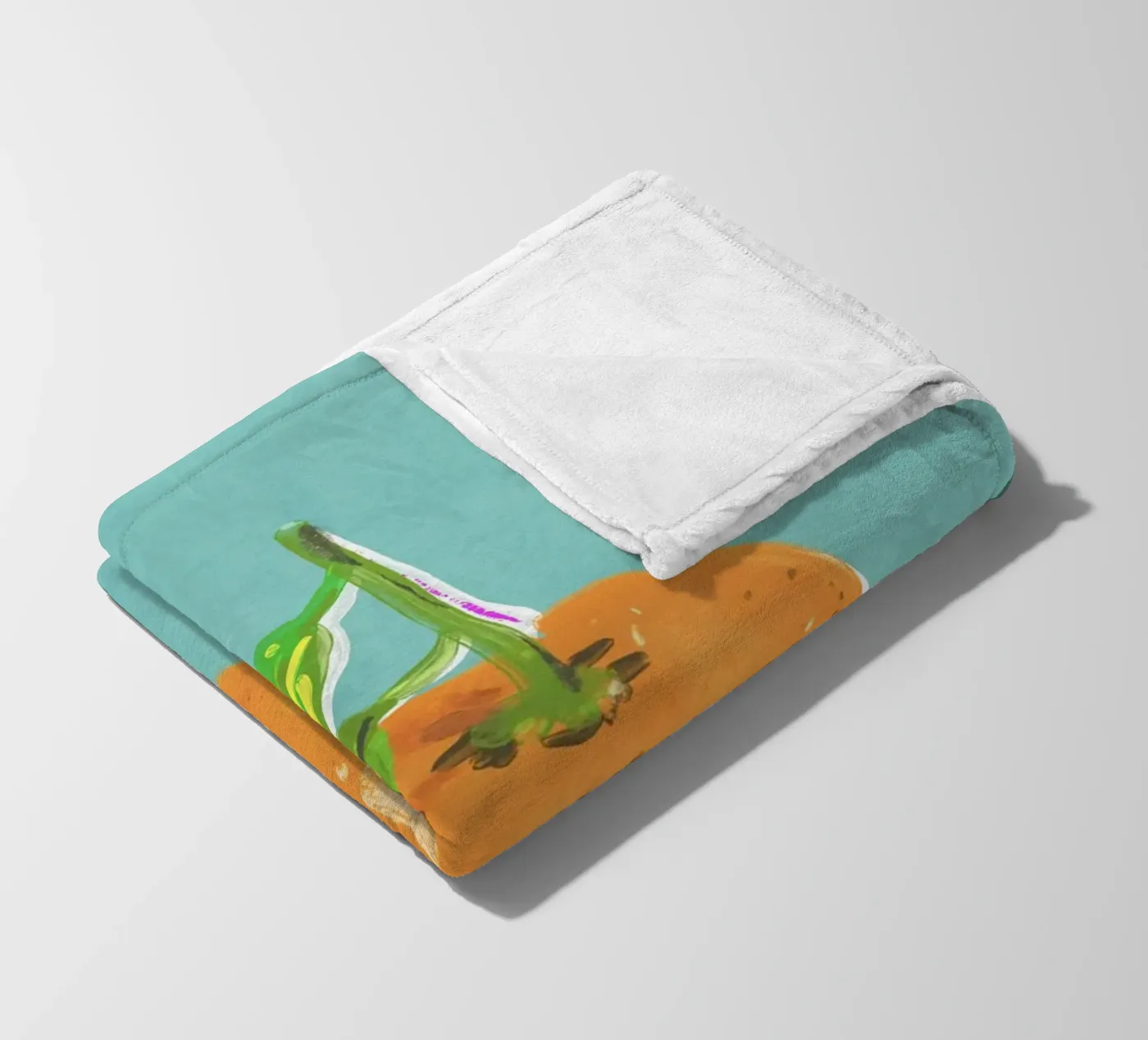 Orange Fleecedecke von GigiRosado