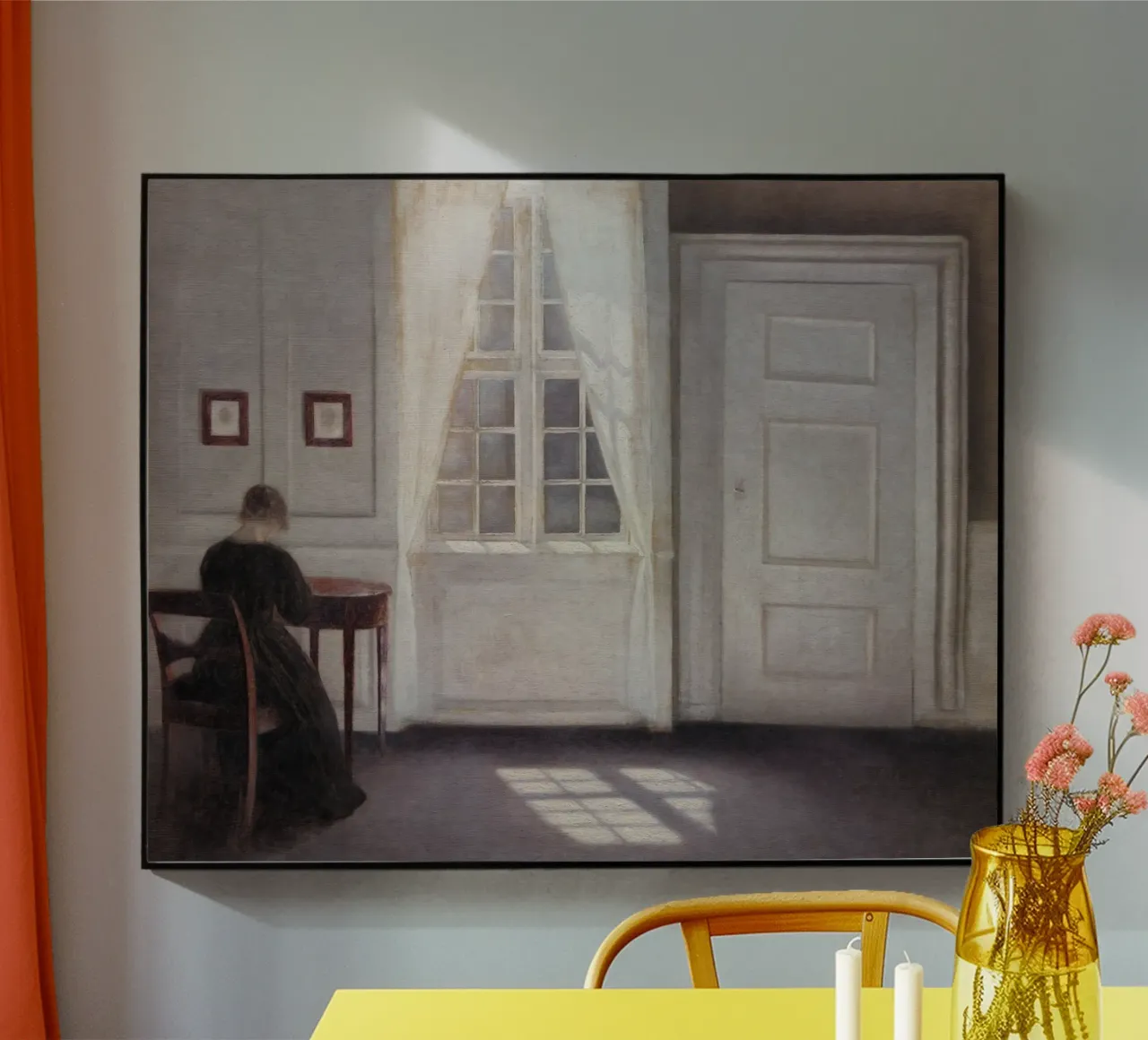 Vilhelm Hammershoi - Ein Zimmer im Haus des Künstlers Acryl-Glas von Timeless Artworks