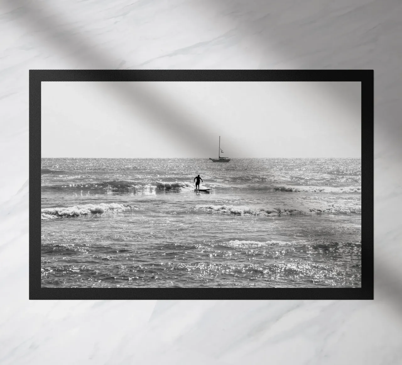 Surfer doormat by Flo Klein