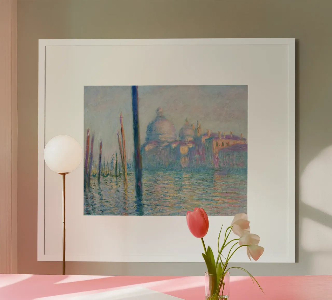 Claude Monet - Il Canal Grande poster con telaio in plastica da Timeless Artworks