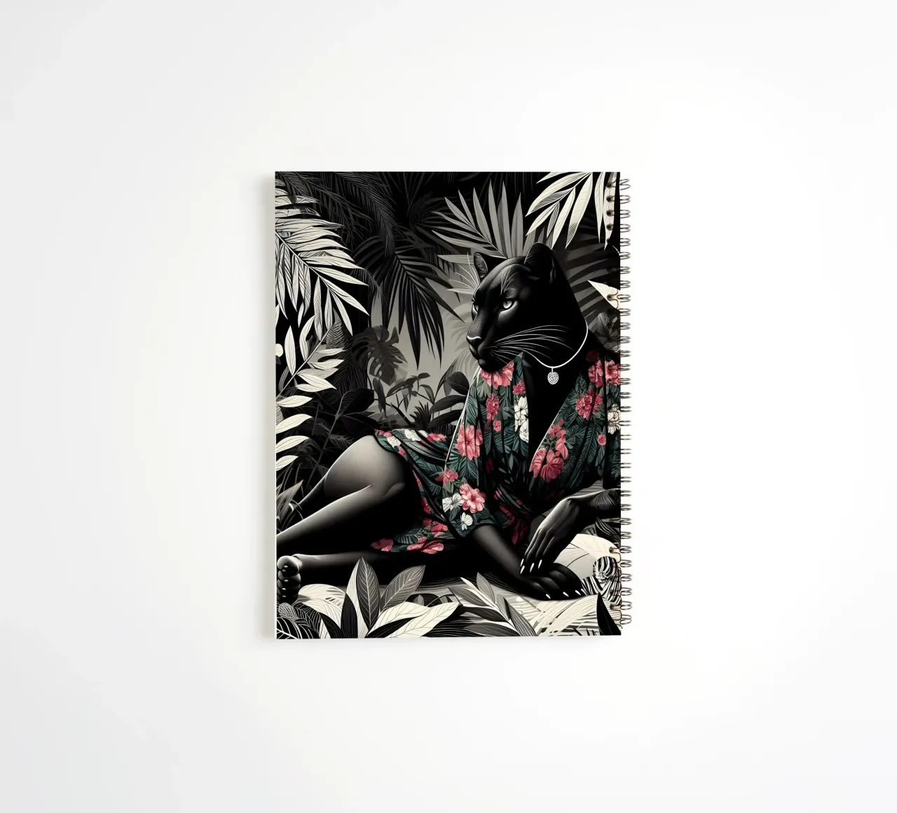 Anthropomorphic Panther spiral notebook by ARTOMATIC