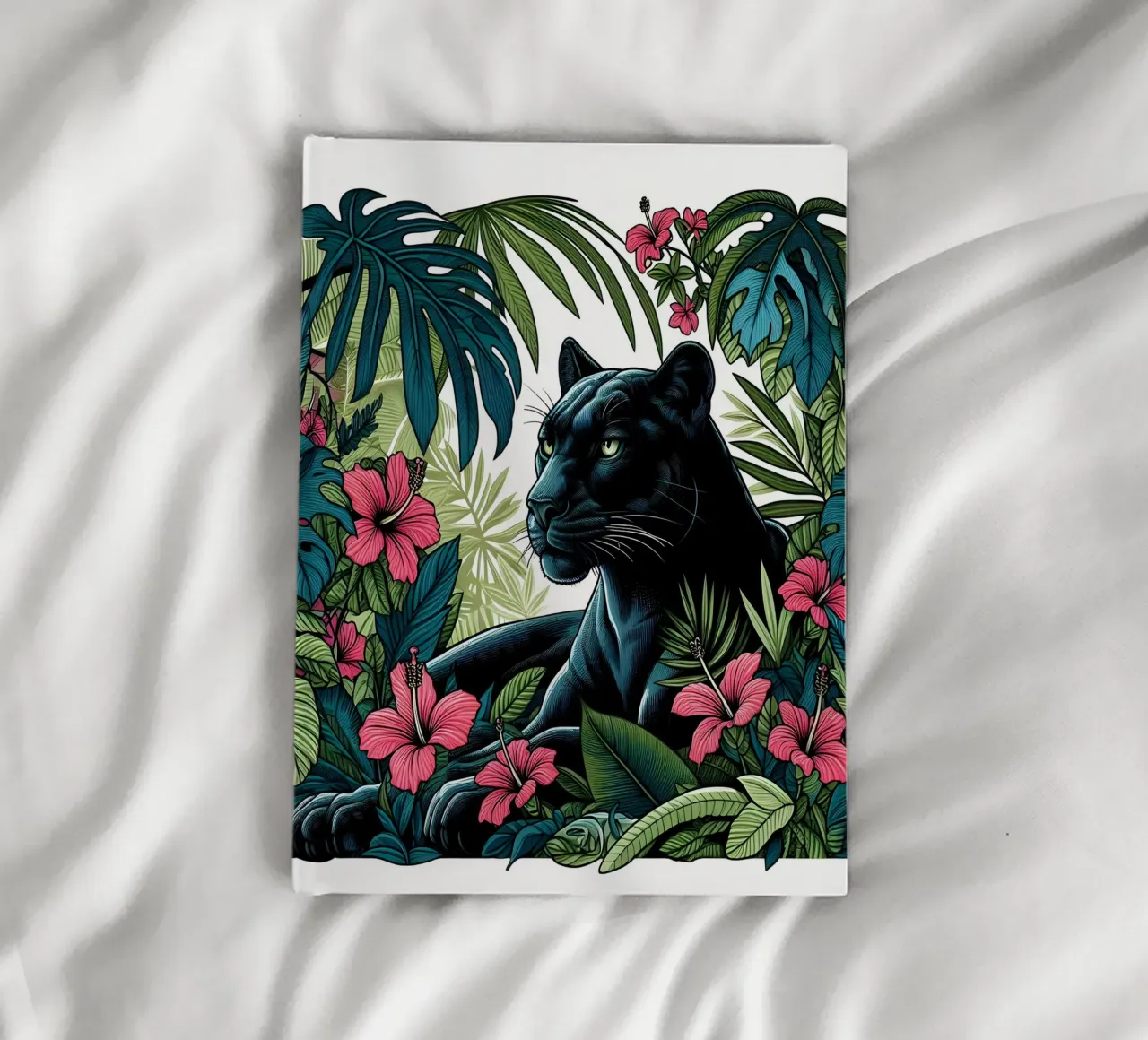 Panther Botanical Jungle Print notebook by ARTOMATIC