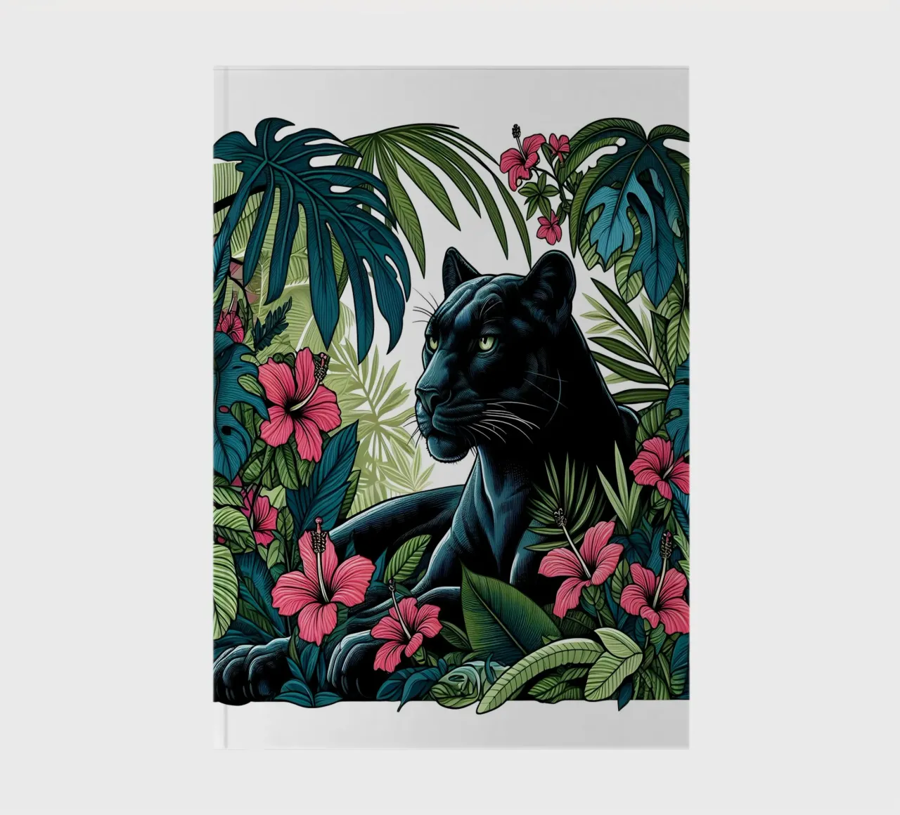 Panther Botanical Jungle Print notebook by ARTOMATIC