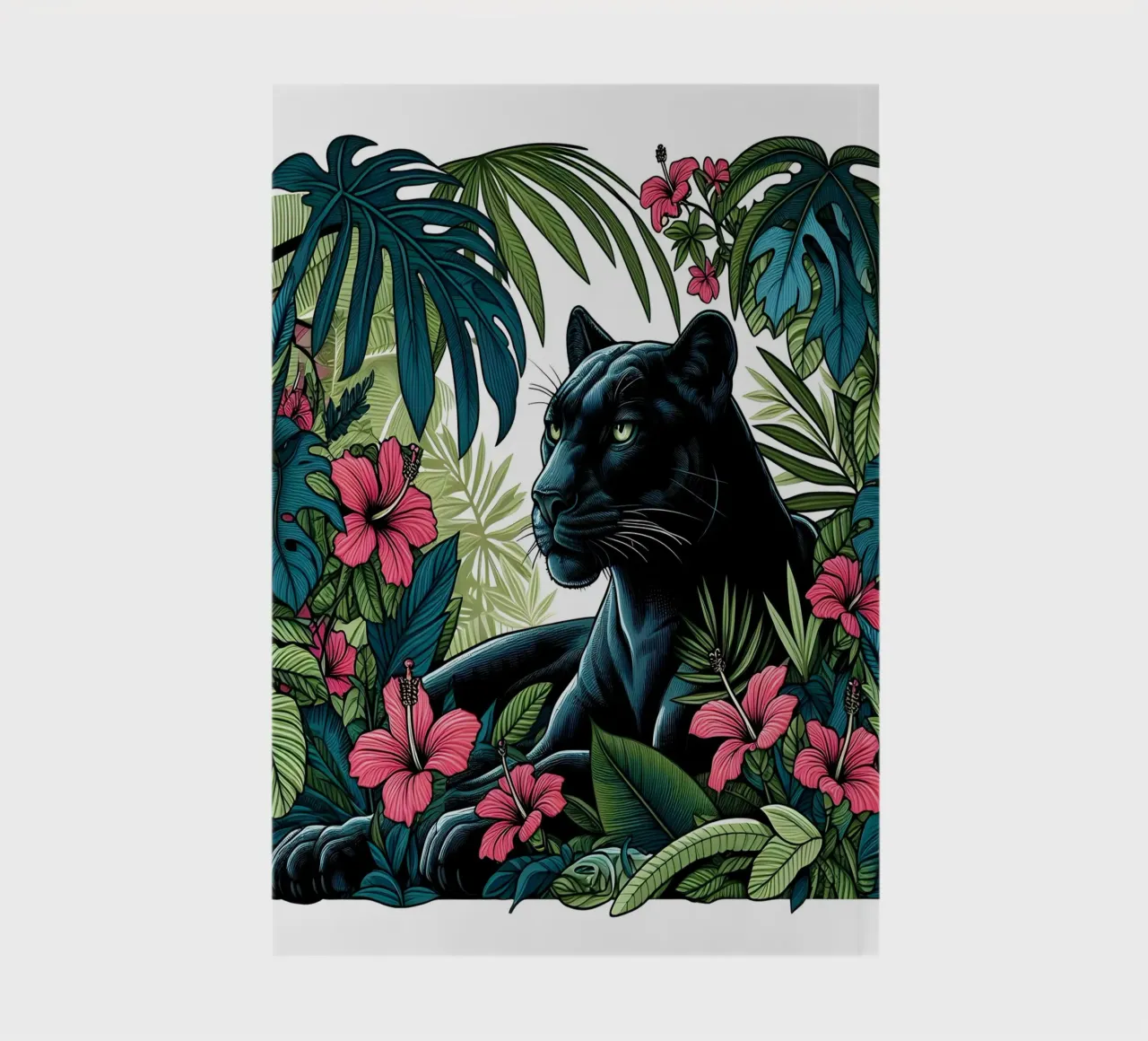 Panther Botanical Jungle Print notebook by ARTOMATIC