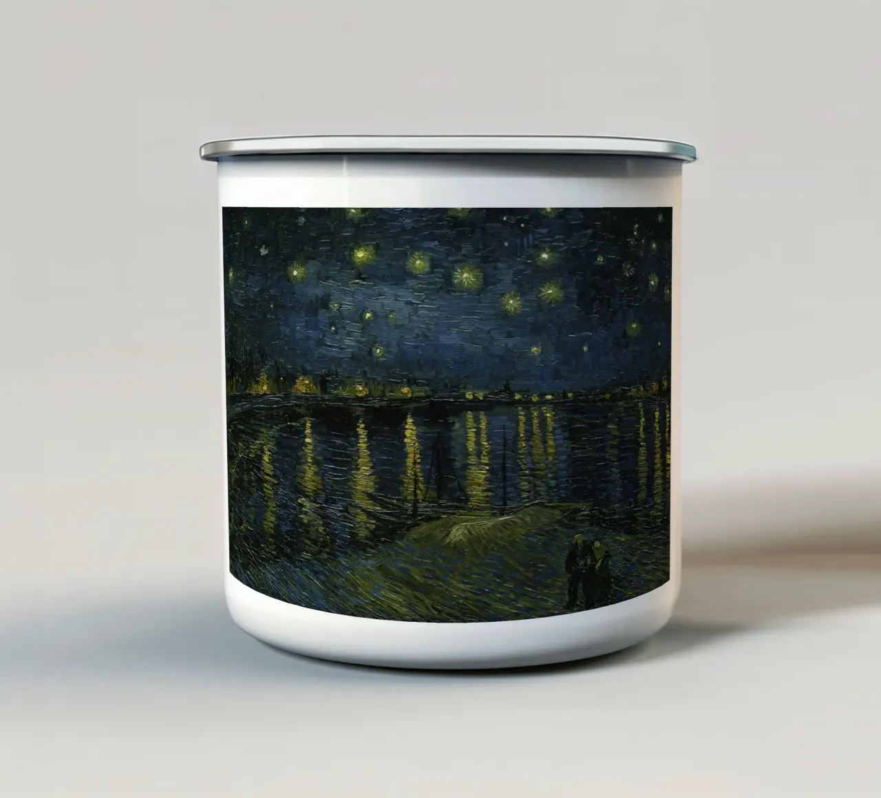 Vincent van Gogh - Notte stellata sul Rodano tazza in smalto da Timeless Artworks