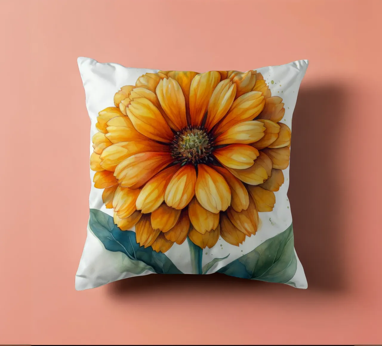 Fiore di calendula 4 cuscino da Bold Blooms