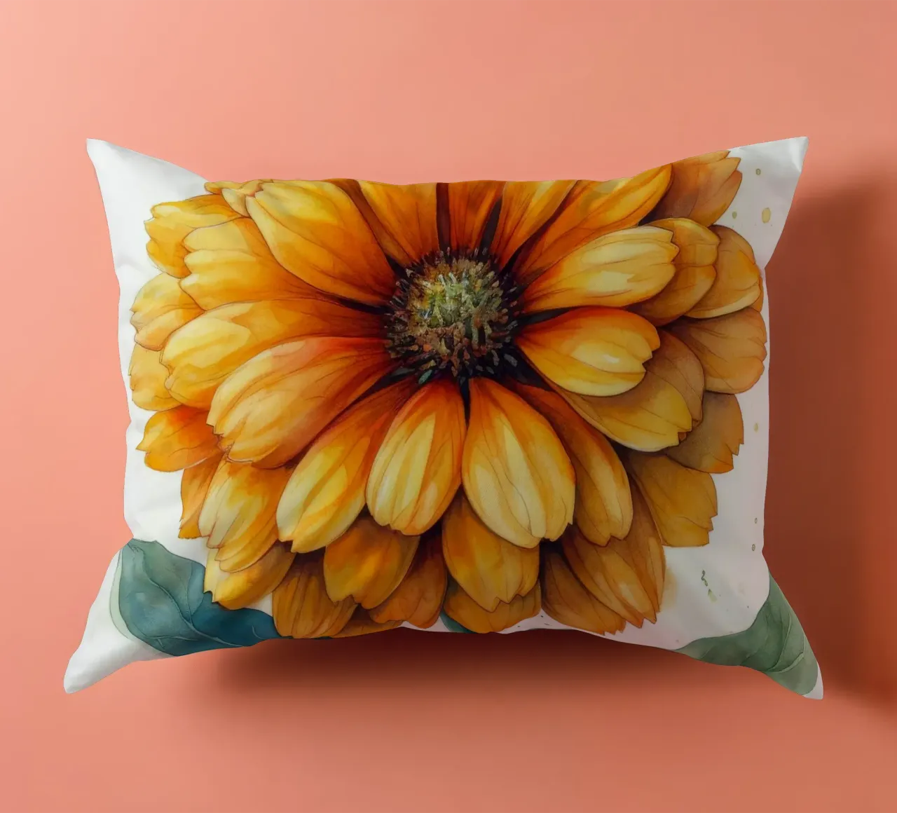Fiore di calendula 4 cuscino da Bold Blooms