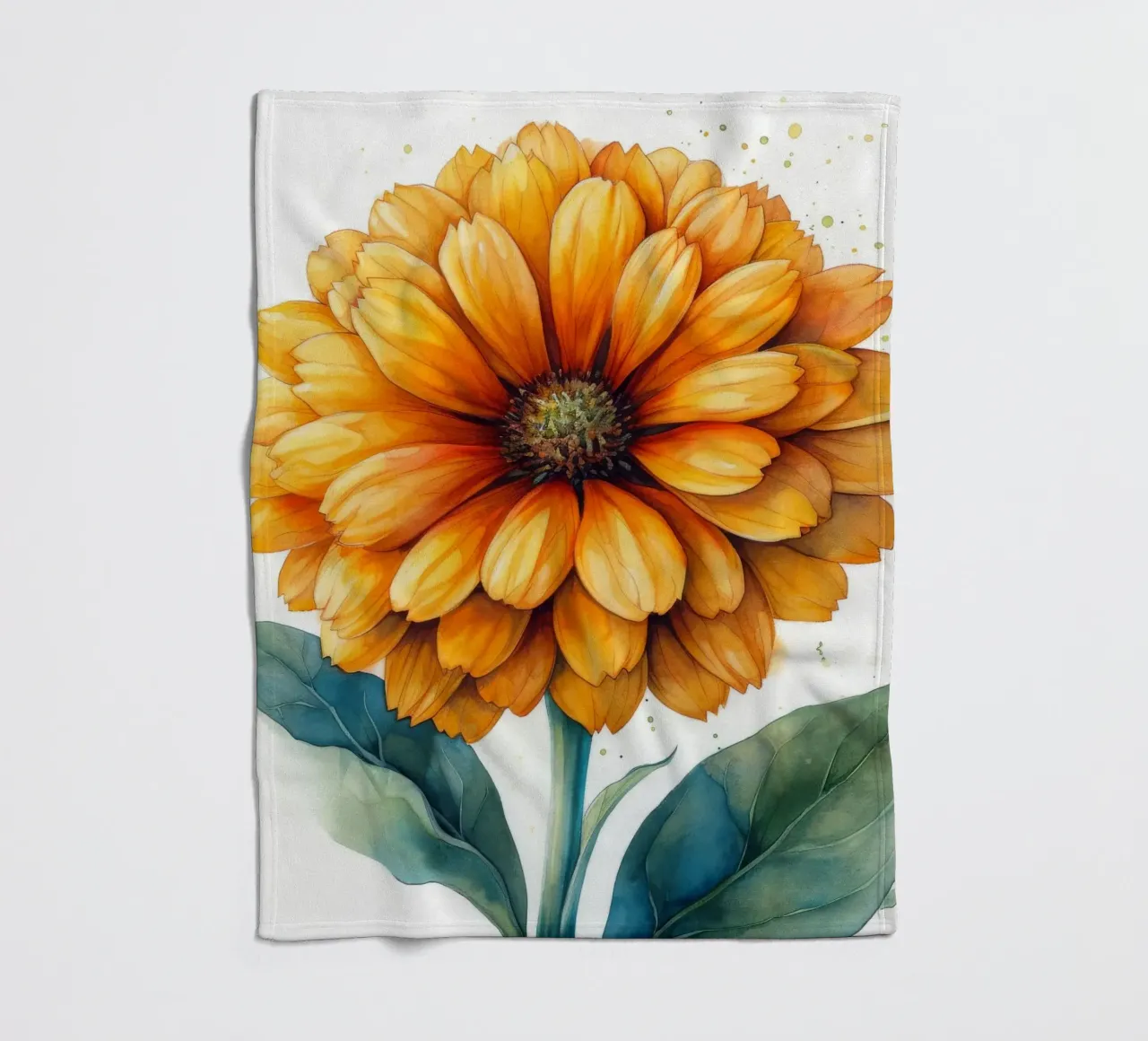 Fiore di calendula 4 coperta in pile da Bold Blooms