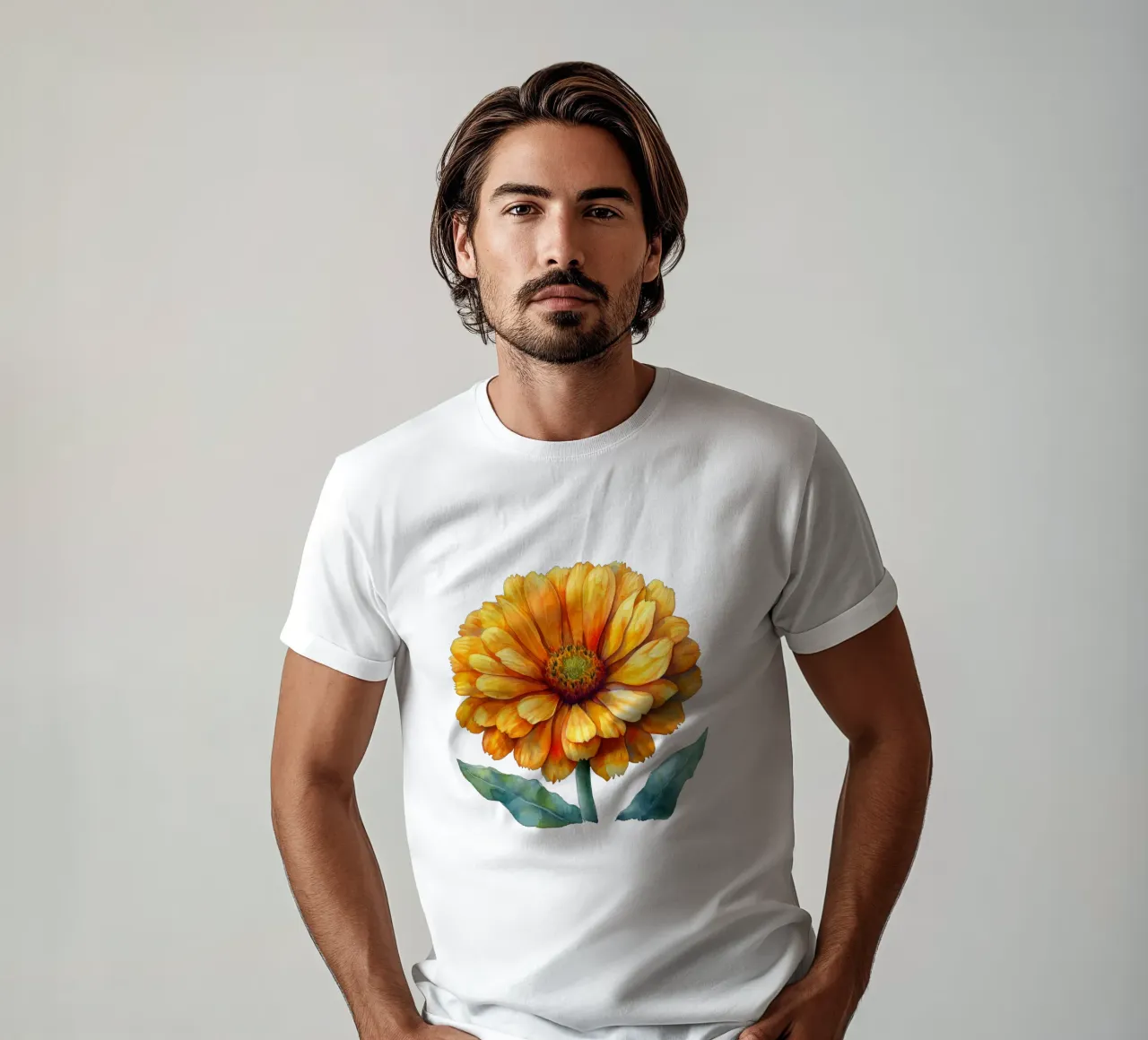 Calendula Flower 1 t-shirt by Bold Blooms