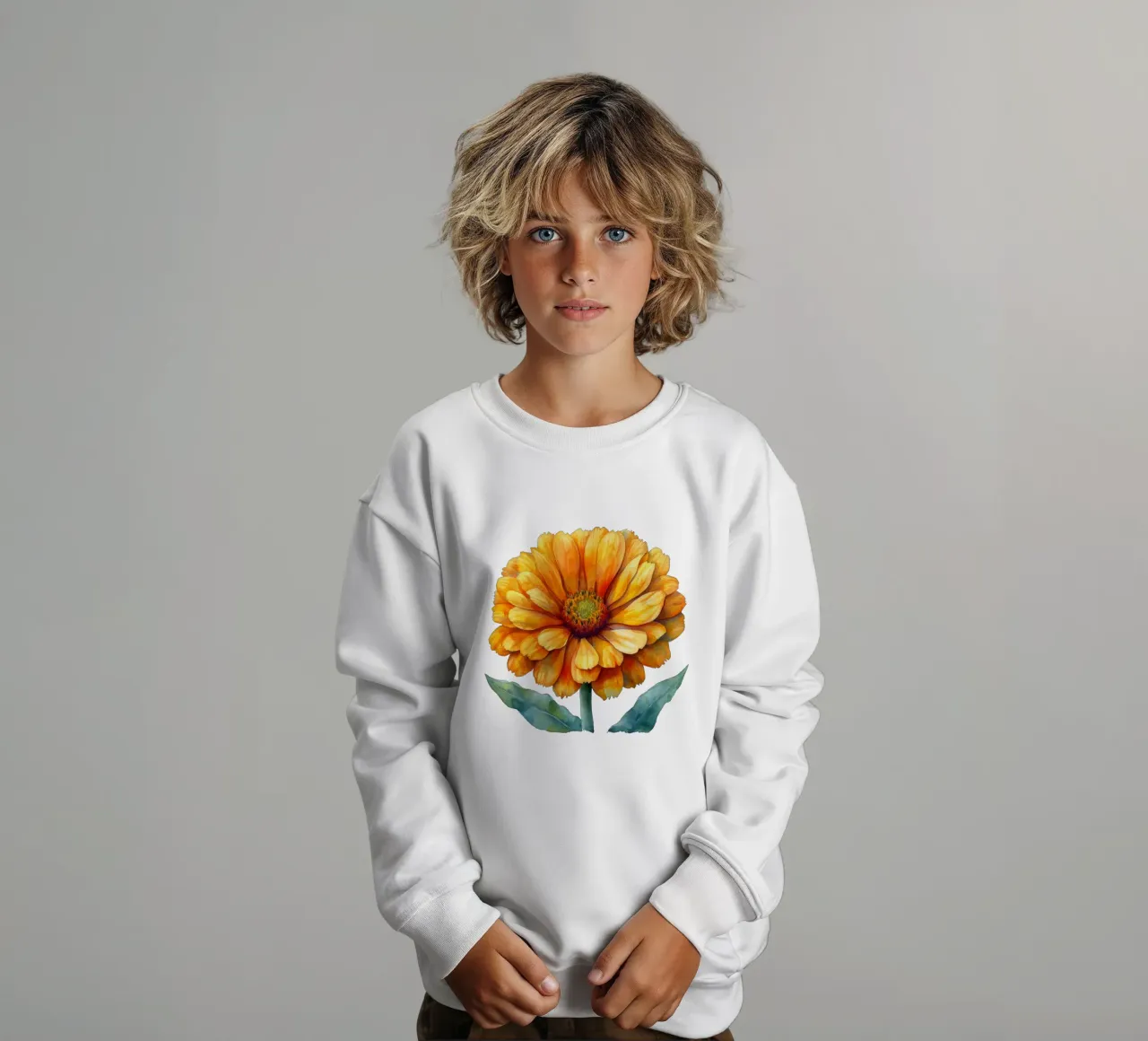 Fiore di calendula 1 felpa bambino da Bold Blooms