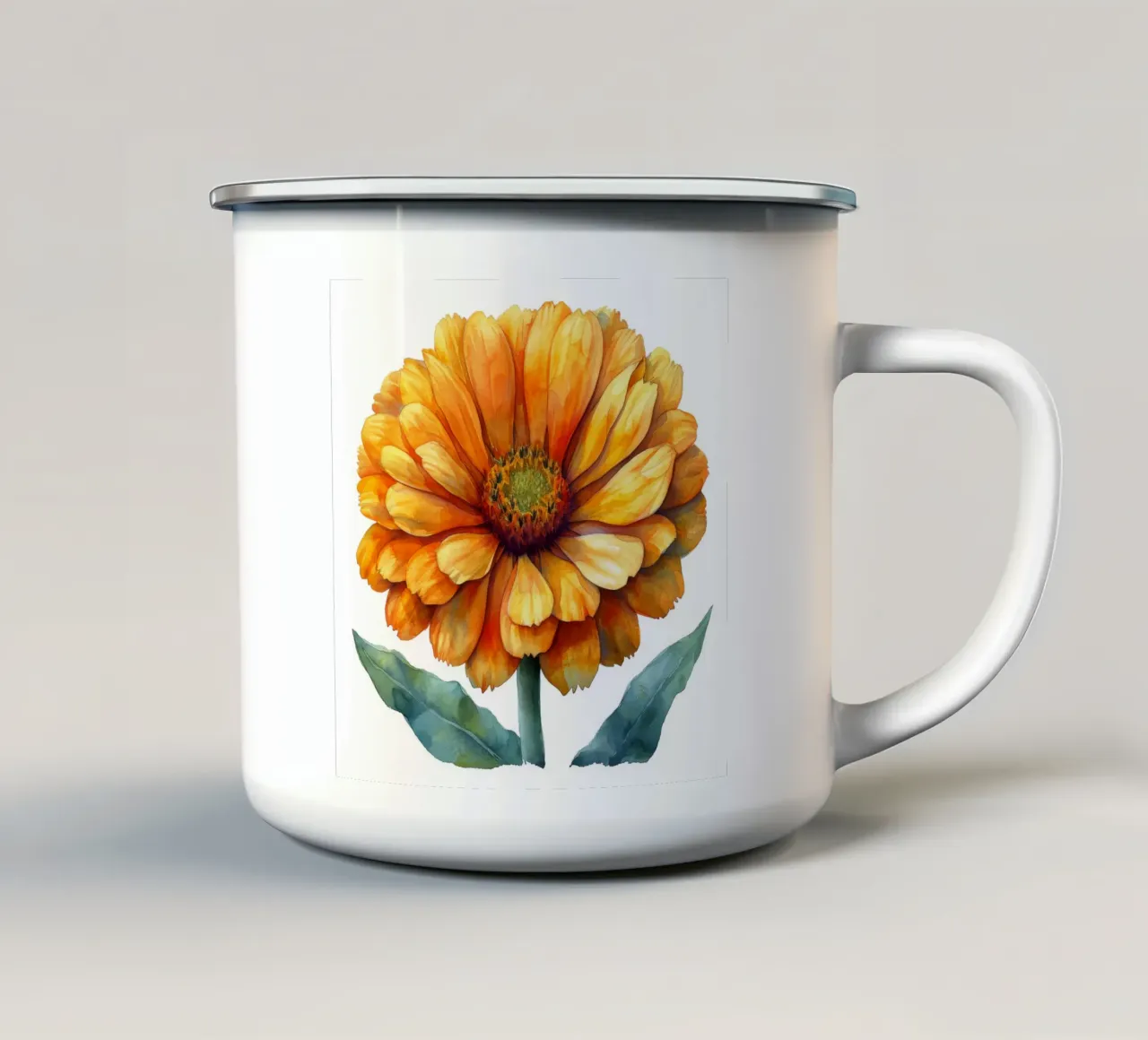 Fiore di calendula 1 tazza in smalto da Bold Blooms