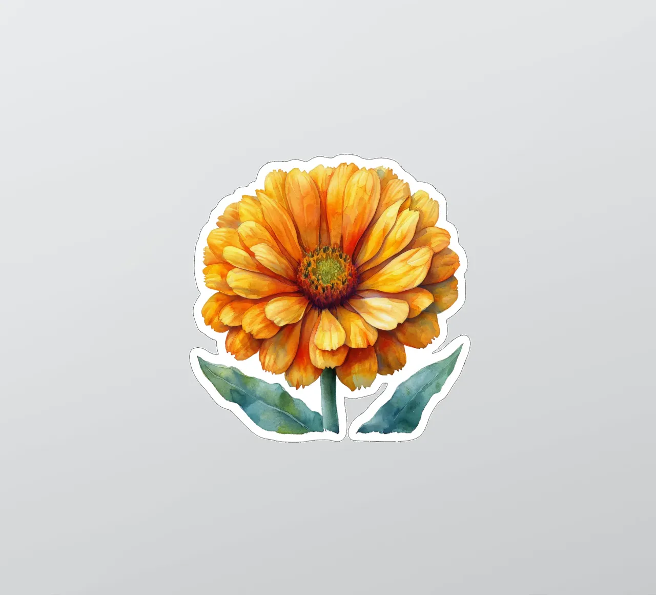 Calendula Flower 1 sticker by Bold Blooms
