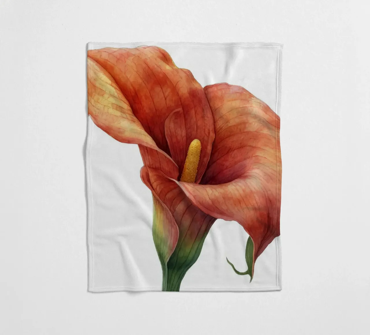 Fiore di calla 3 coperta in pile da Bold Blooms