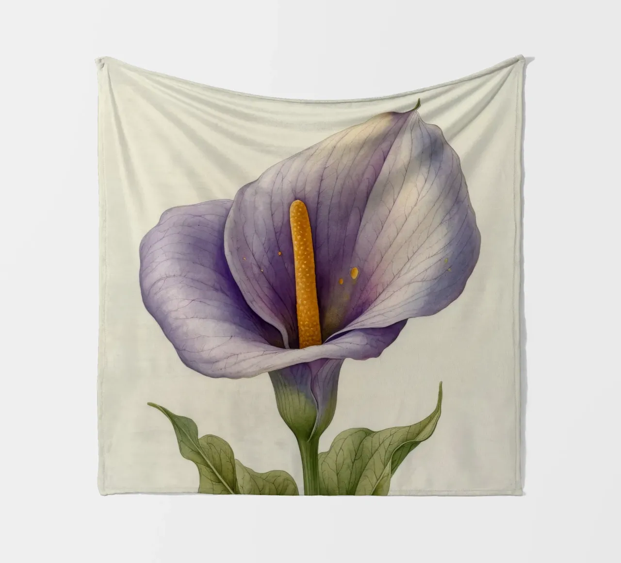 Fiore di calla 1 coperta in pile da Bold Blooms