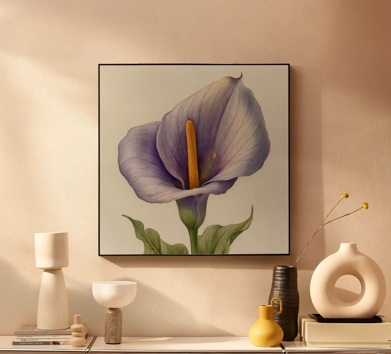 Fiore di calla 1 alluminio dibond da Bold Blooms