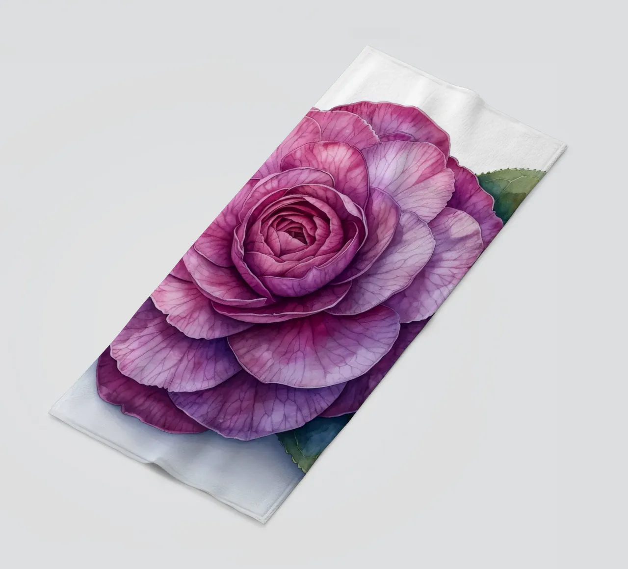 Fiore di camelia 2 telo mare da Bold Blooms