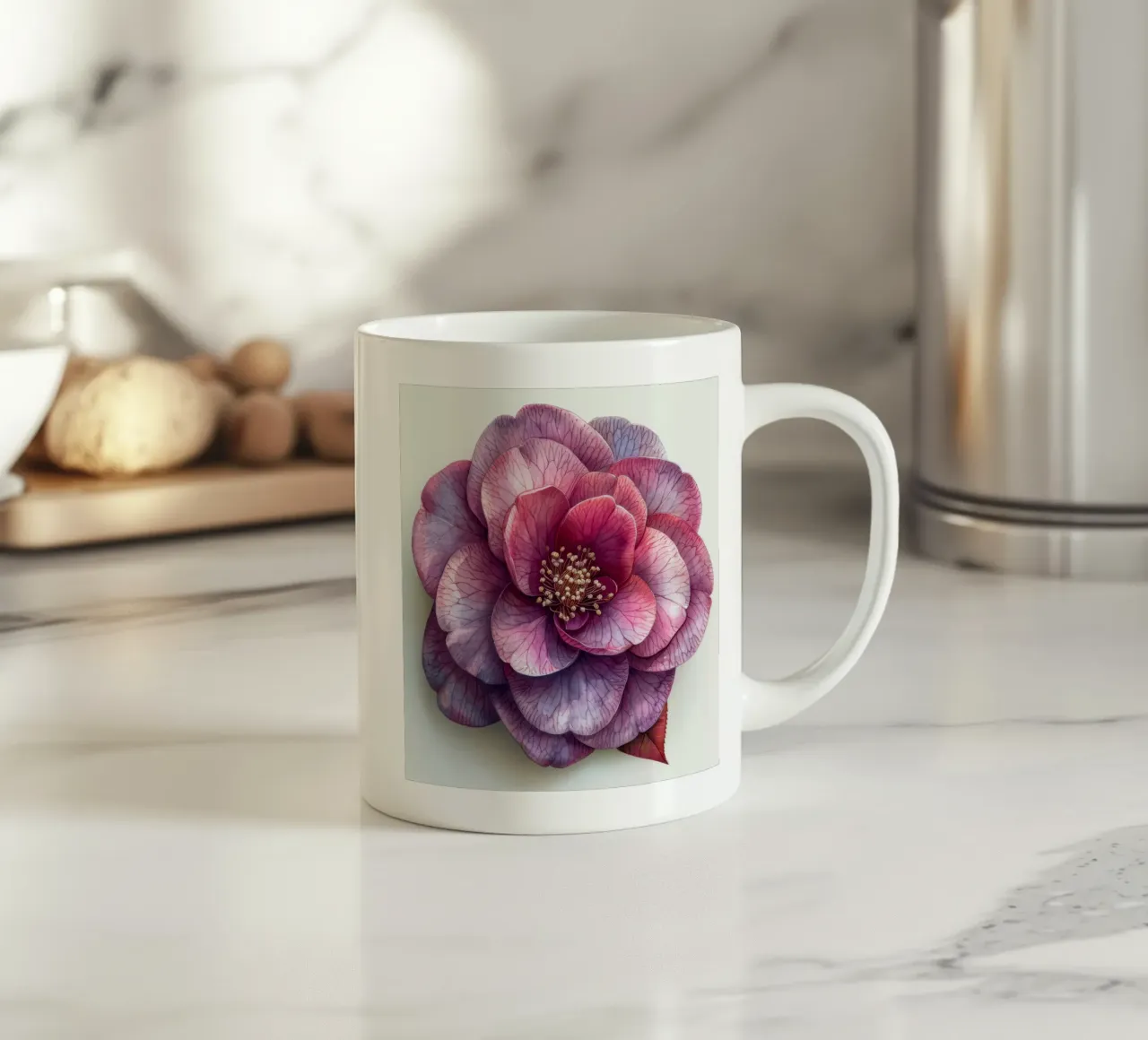 Fiore di camelia 3 tazza in ceramica da Bold Blooms