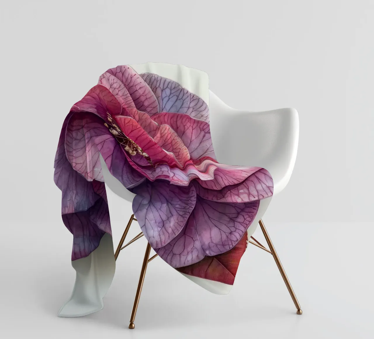 Fiore di camelia 3 coperta in pile da Bold Blooms
