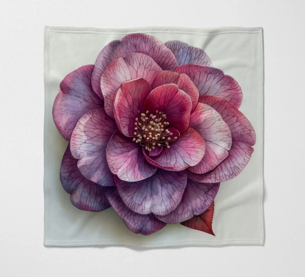 Fiore di camelia 3 coperta in pile da Bold Blooms